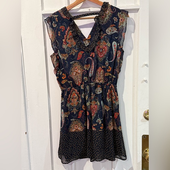 DR2 Navy Paisley Midi Dress - Picture 2 of 3